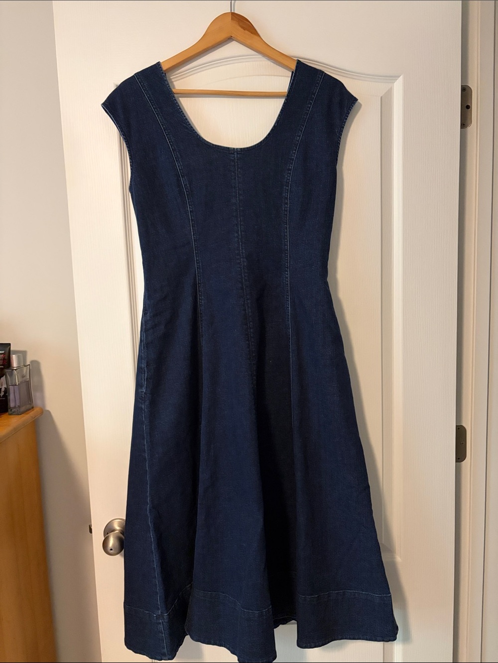 NWT Madewell Indigo Denim Scoop-Neck Midi Dress